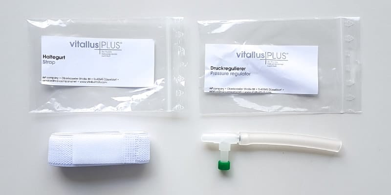 Gurt und Druckregulierer zum Vakuumextender