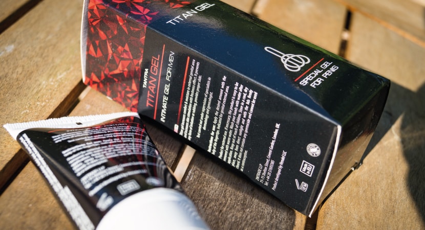 Titan Gel kaufen Packung fotografiert.